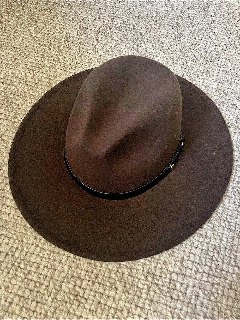 Brown Wide Brim Hat Like New